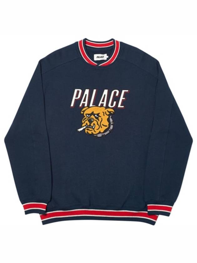 18FW 팔라스 버닝 불독 크루넥 네이비 Palace Bunning Bulldog Crew Navy