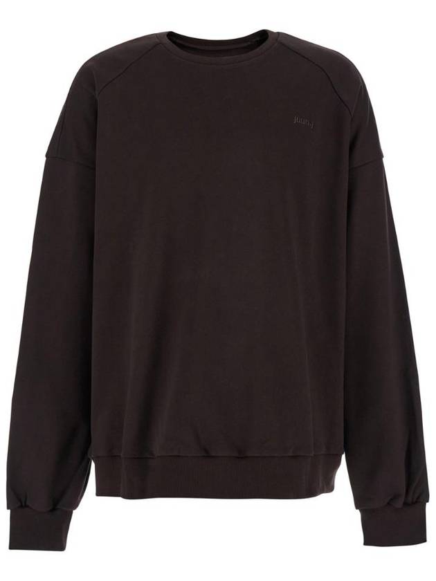 JUUN.J Charles Wilkin 오버핏 그래픽 스웨트셔츠 JC4841P03DBROWN