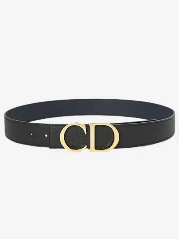 디올 35mm 리버시블 그레인드 카프스킨 벨트 블랙 네이비 Dior 35mm Reversible Grained Calfskin Belt Black Navy
