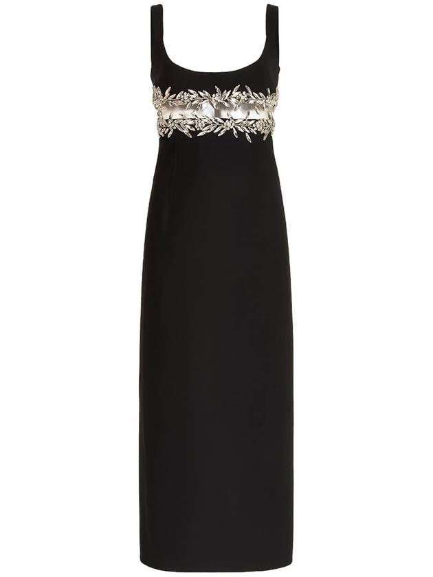 CRYSTAL EMBROIDERED CUT-OUT DRESS