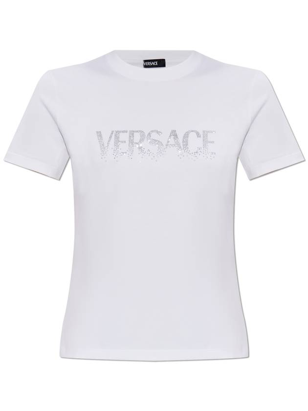 Versace T-shirt With Shimmering Sequins  Women's  White