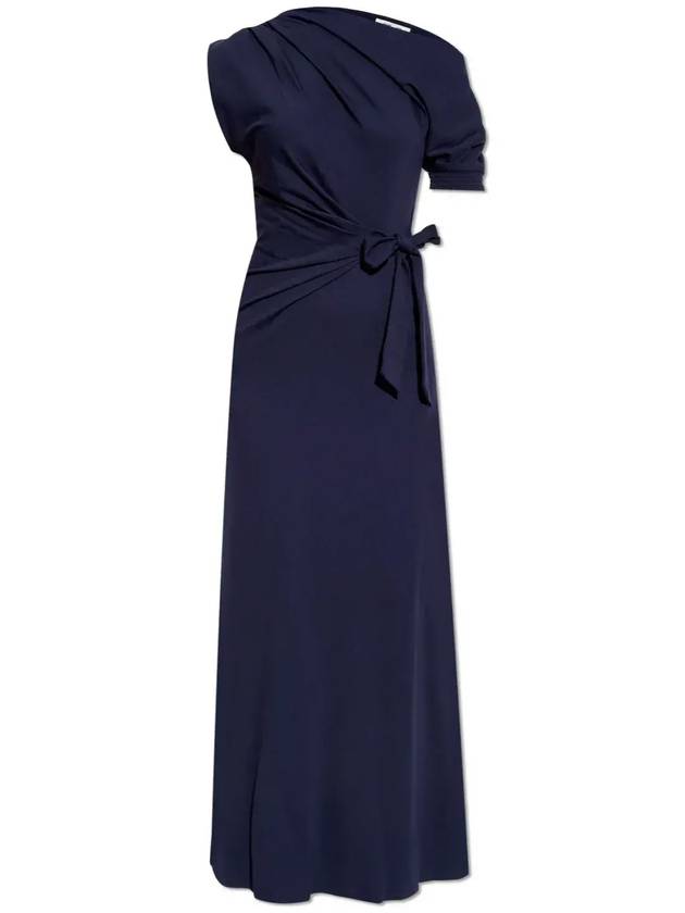Diane von Furstenberg 주름 장식 원 숄더 드레스 DVFDS4S0090_MIDNT