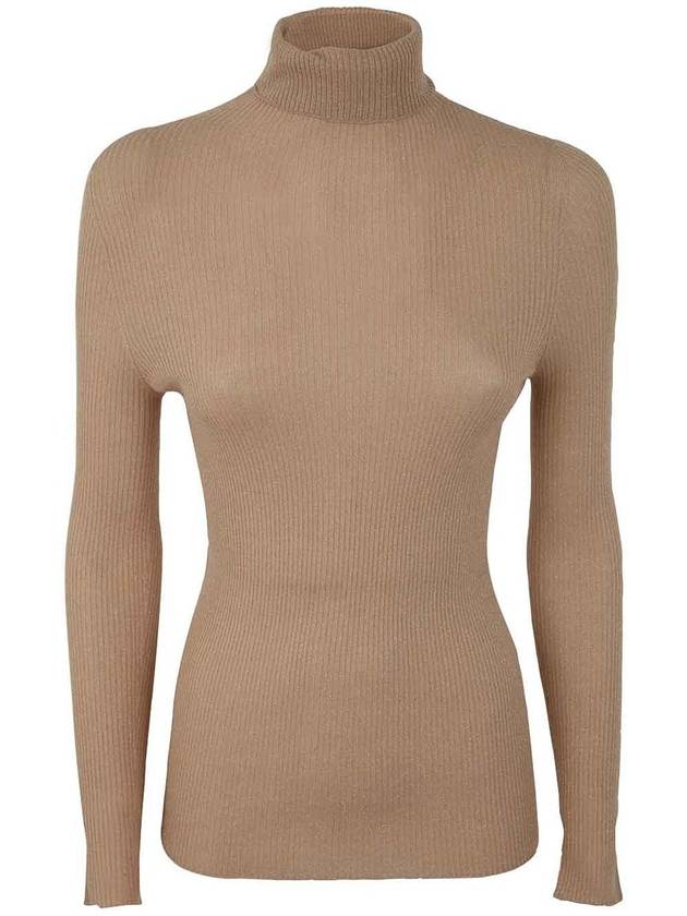 Fabiana Filippi Ribbed lurex turtle neck sweater
