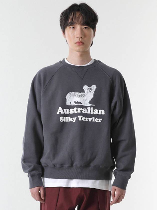 코드아이엠 실키테리어 오버핏 맨투맨 차콜