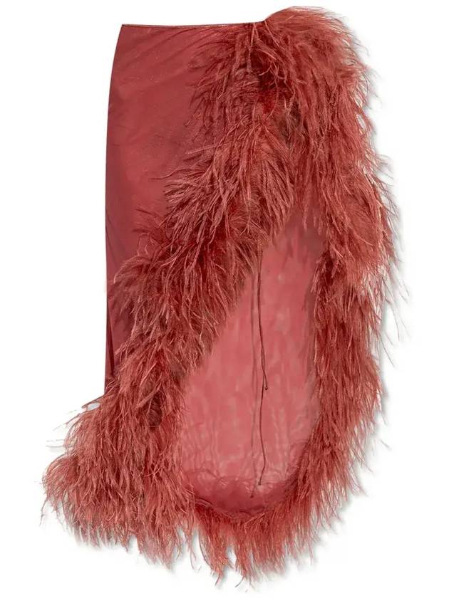 오세리 페더트림 비대칭 스커트 MSS250LAMEPLUMA_TERRE