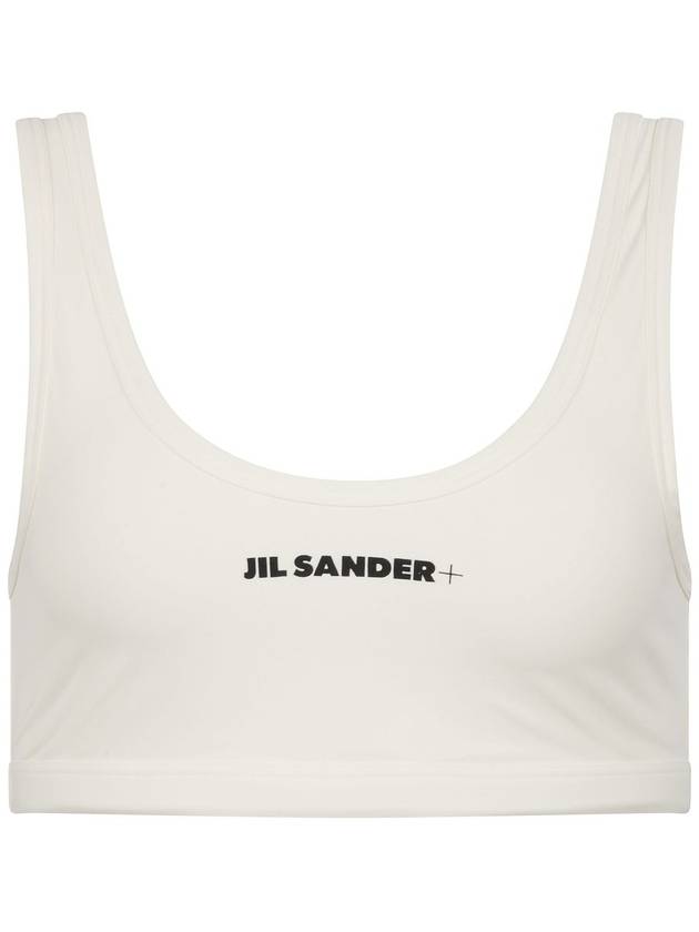 질 샌더+ 로고 프린트 스포츠 브라