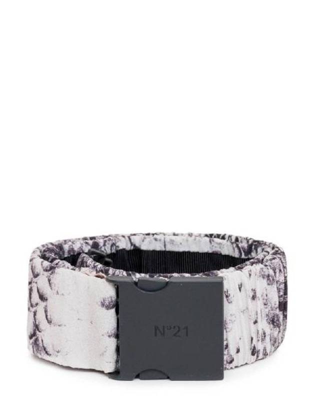 N21 여성 파이톤 프린팅 실크 벨트