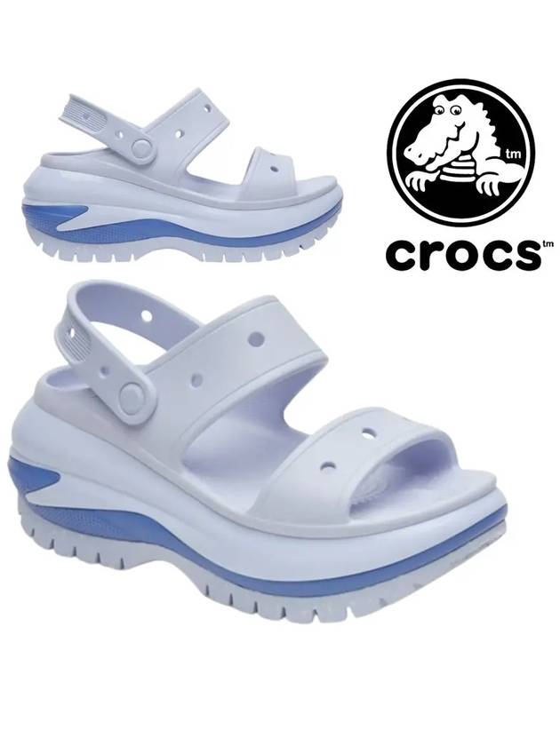 크록스 슬리퍼 메가 크러쉬 플랫폼 샌들 신발 스카이블루