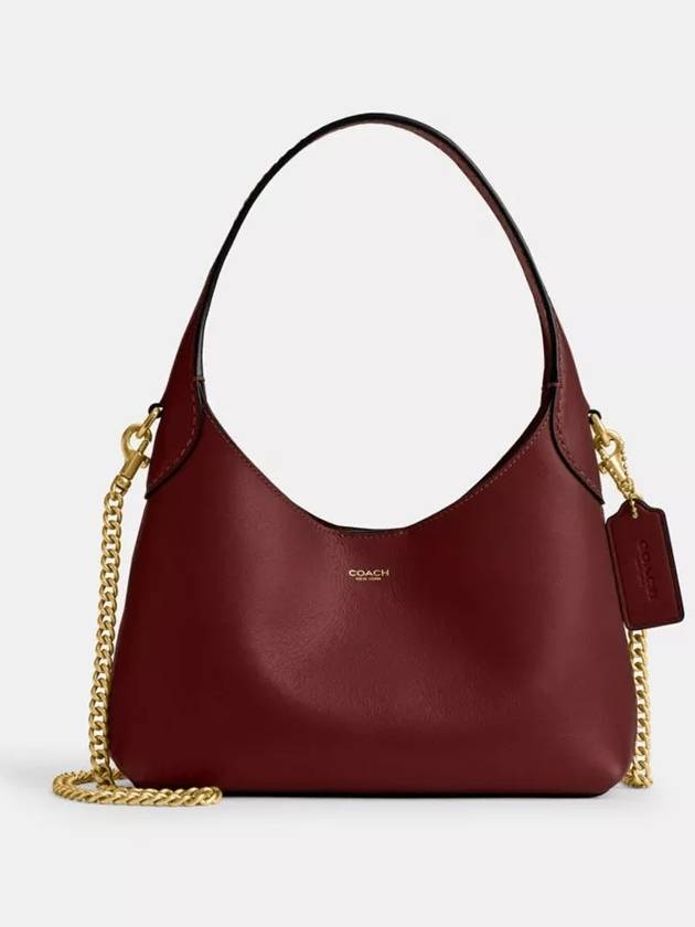 코치 브루클린 숄더백 23 Brass Dark Ruby