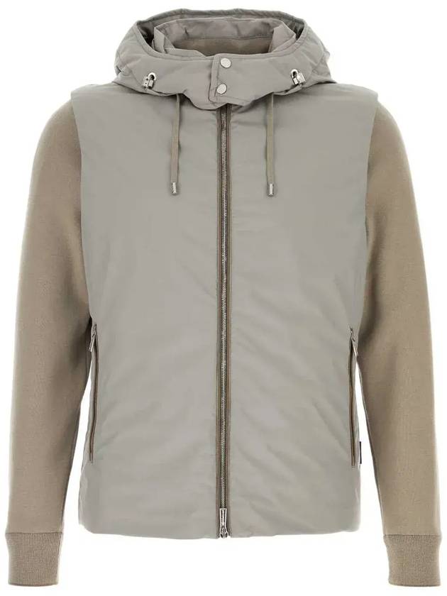 무어러 후드 퀼팅 하이브리드 재킷 EVANSTP_MARMO