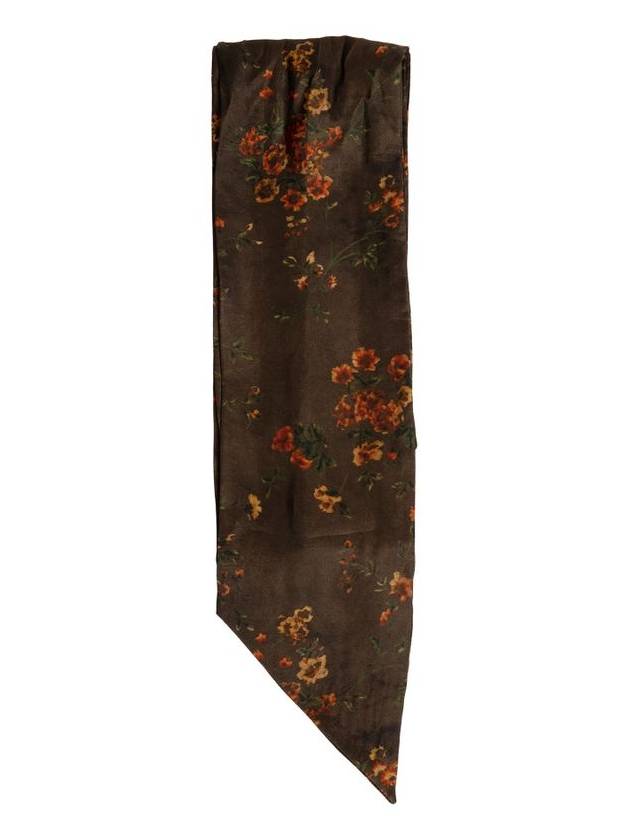 UMA WANG WOMAN BROWN SCARVES