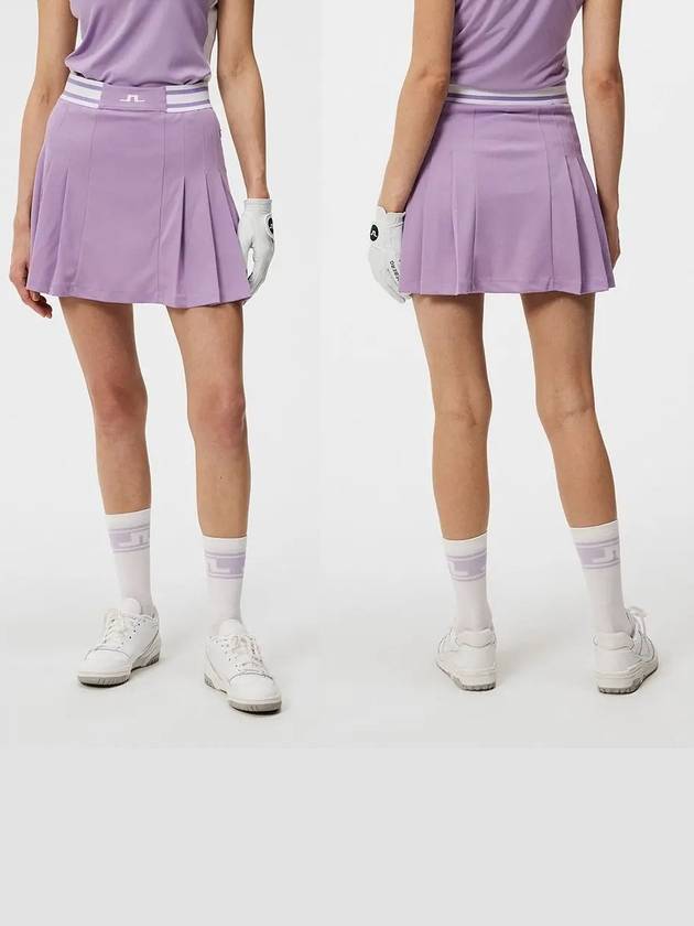 제이린드버그 스커트 골프웨어 여성 할로우 치마 바이올렛