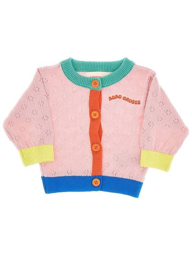 BOBO CHOSES Color block cotton cardigan