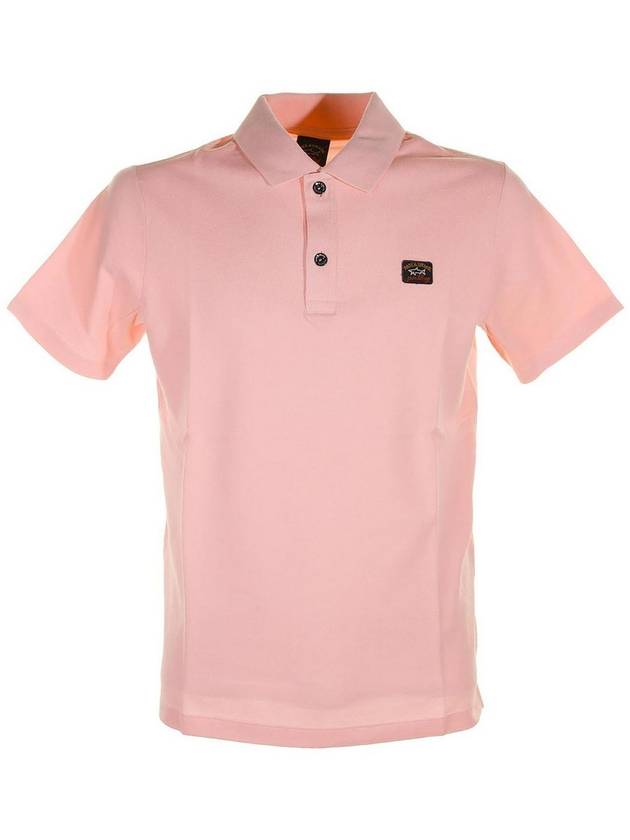 Paul & Shark Paul & Shark Pink Short Sleeve Polo Shirt