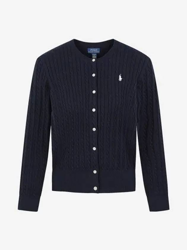 폴로 랄프 로렌 칠드런 미니 케이블 코튼 가디건 네이비 30%적립 Polo Ralph Lauren Children Mini Cable Cotton Cardigan Navy