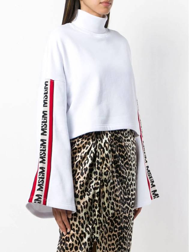 MSGM 사이드 로고 크롭 탑 MDM74184799