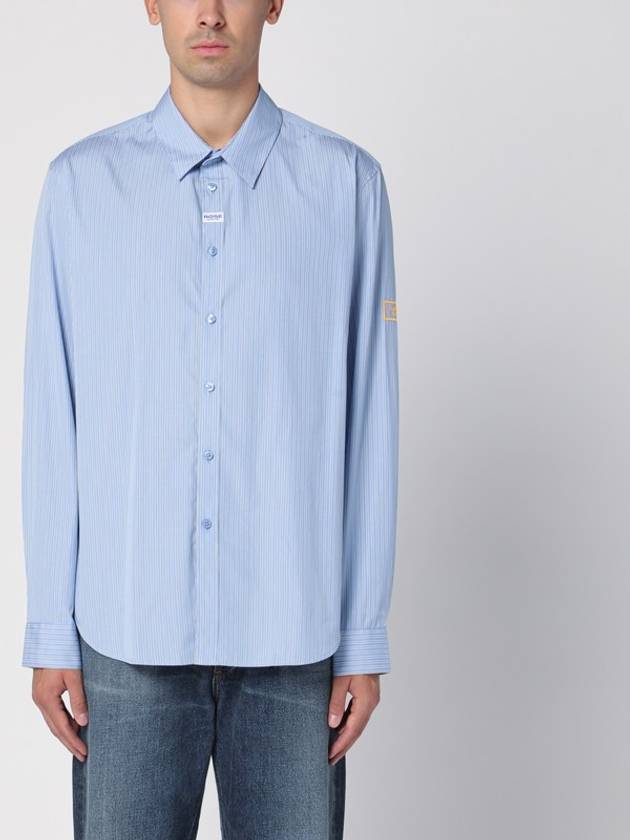 Martine Rose Blue striped cotton shirt