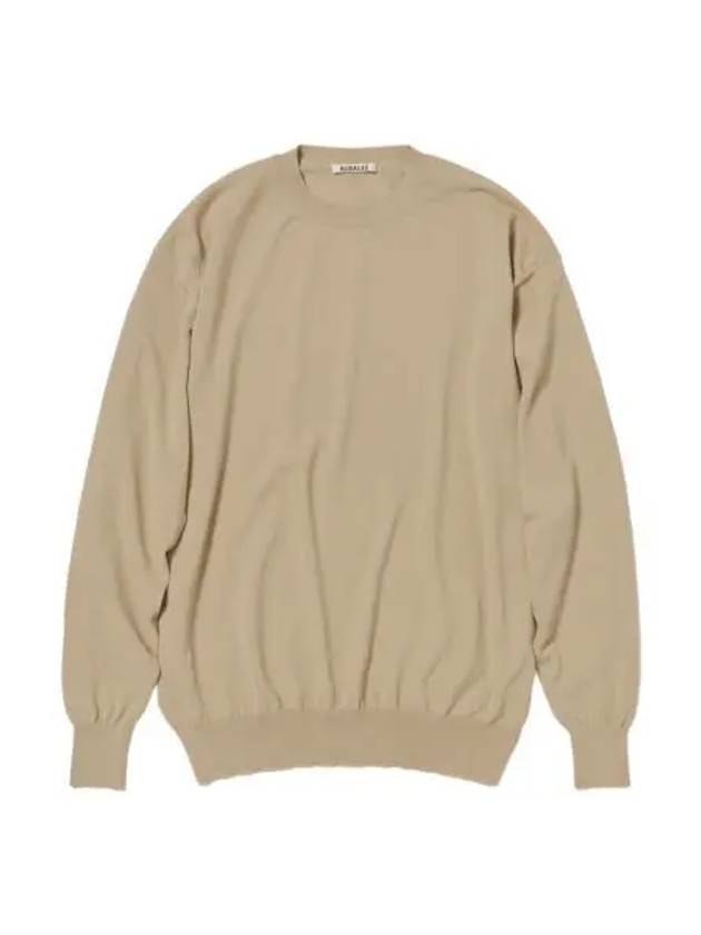 오라리 슈퍼 하드 트위스트 울 니트 P O 라이트 베이지 Auralee Super Hard Twist Wool Knit P O Light Beige