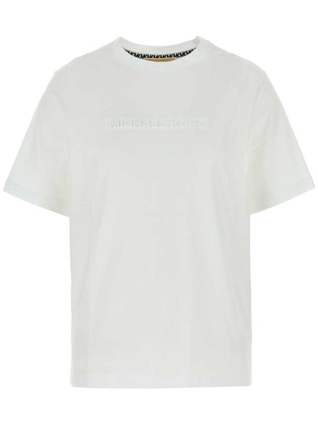 25SS MICHAEL BY 마이클코어스 화이트 코튼 t 셔츠 MR551QA1V2 화이트