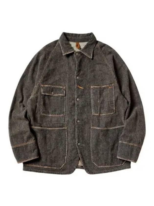캐피탈 트윌 에이지드 울 캑터스 커버올 페이디드 차콜 Kapital Twill Aged Wool Cactus Coverall Faded Charcoal