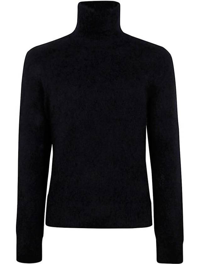 아미 스트레치 모헤어 블렌드 터틀넥 블랙