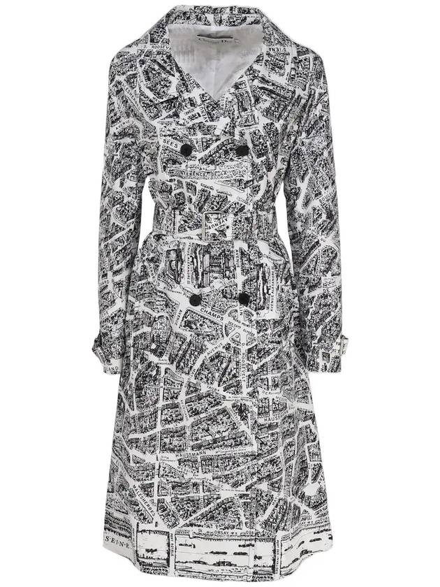 디올 그래픽 프린트 벨티드 트렌치 코트 327M13A2310_0930