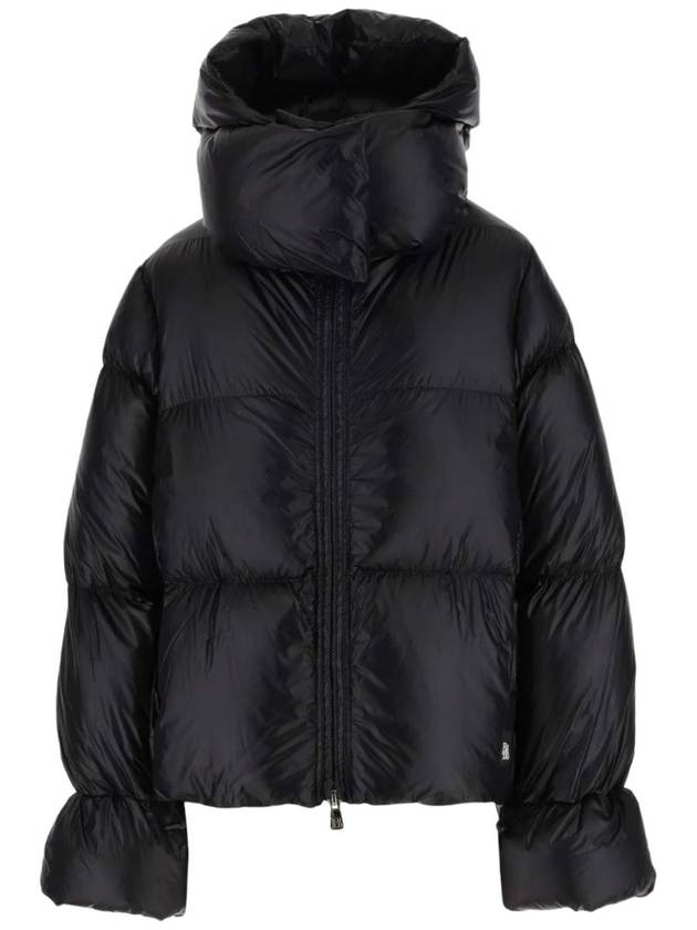 BACON 여성 Short Nylon Down Jacket Black