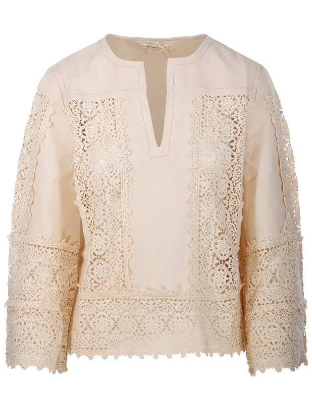 Malene Birger 레이스 디테일 블라우스 103378_03ZSOFTWHITE