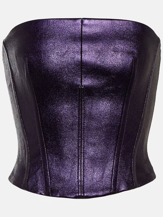 NB04 STOULS 여성 탑 Rosalia metallic leather bustier P00840333