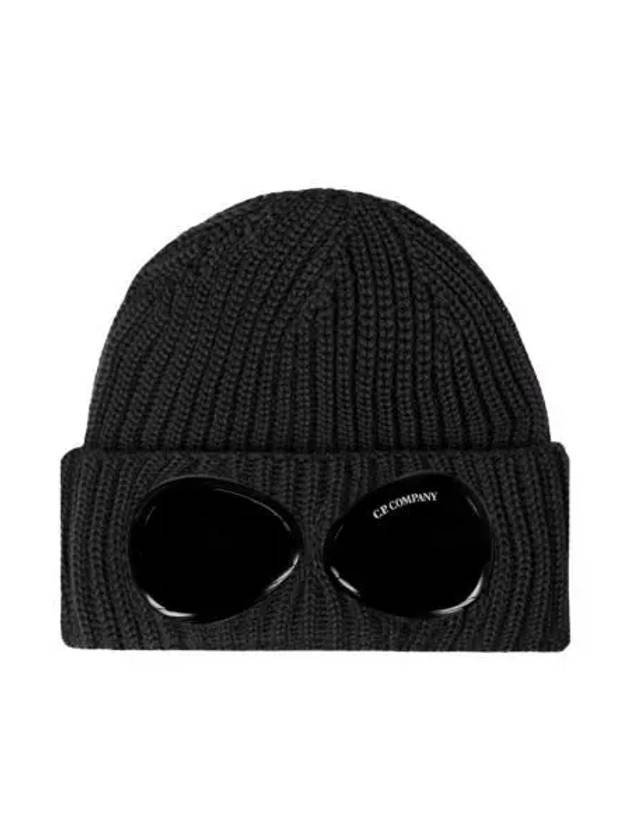 C.P. 컴퍼니 엑스트라 파인 메리노 울 고글 비니 블랙 C.P. Company Extra Fine Merino Wool Goggle Beanie Black
