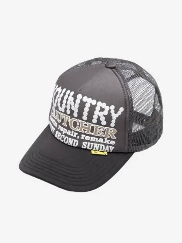 캐피탈 컨트리 펄 크러쳐 트러커 캡 그레이 블랙 Kapital Kountry Pearl Clutcher Truck Cap Grey Black