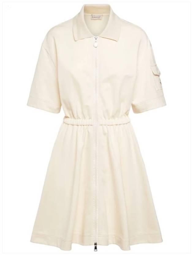 몽클레르 여성 폴로 셔츠 숏원피스 화이트