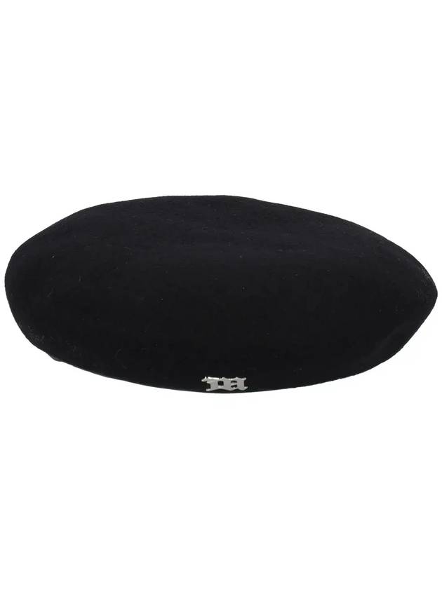 Misbhv 플랫 피크 드로우스트링 베레모 4121A584W_BLACK