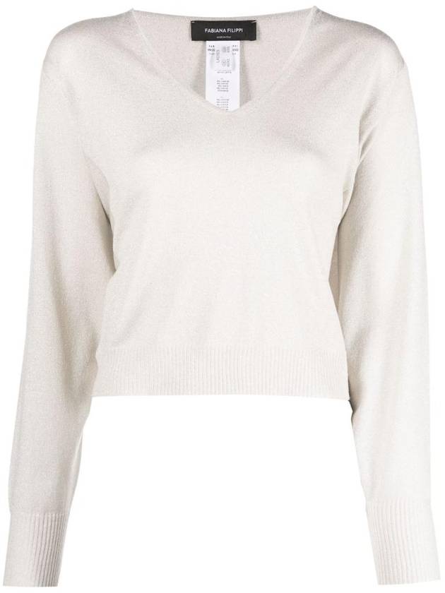 파비아나필리피 V넥 드롭 숄더 스웨터 MAD213F0770000D573
