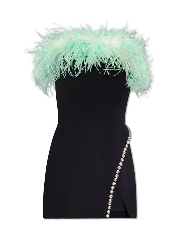 셀프 포트레이트 스퀘어 넥 임벨리시드 미니 드레스