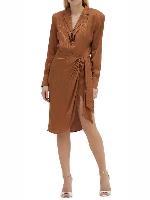 Federica Tosi 브이넥 랩 미디 드레스 FTE22AB1320VI0009_0857