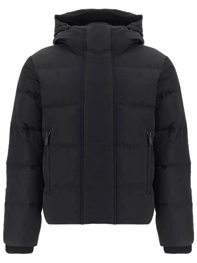 디스퀘어드2 남성 카모 로고 프린팅 후드 패딩 블랙