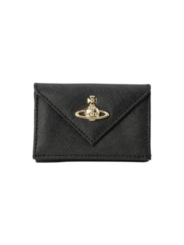 비비안 웨스트우드 엠마 엔벨로프 포켓 빌 폴드 블랙 Vivienne Westwood Emma Envelope Bill Fold with Pocket Black
