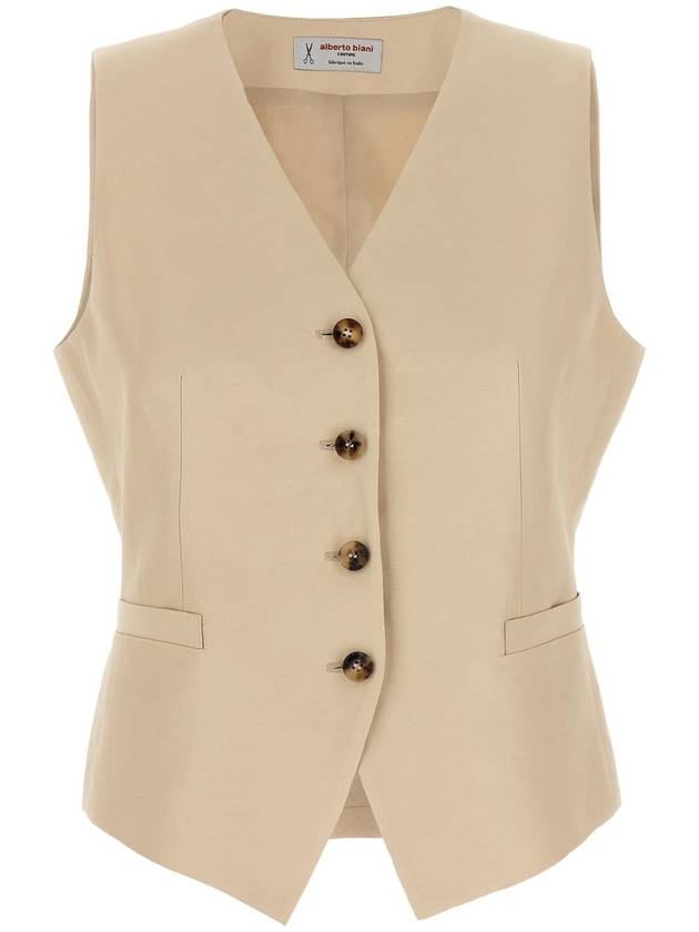 알베르토비아니 리넨 비스코스 조끼 GG817VI009113