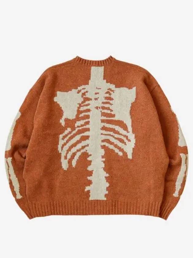 캐피탈 5G 울 본 크루넥 스웨터 오렌지 Kapital 5G Wool Bone Crewneck Sweater Orange