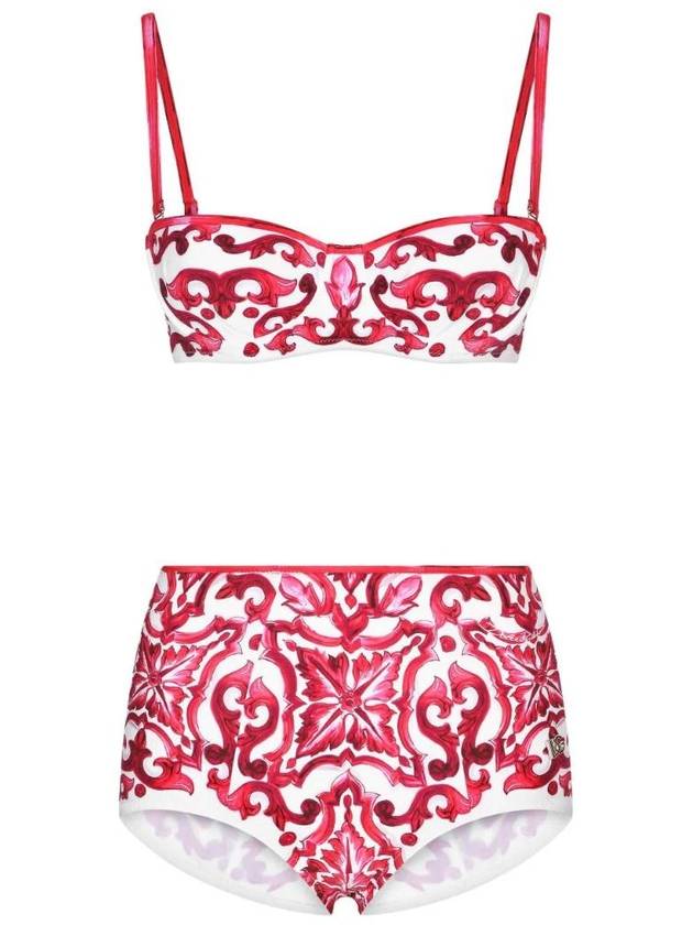 돌체앤가바나 마욜리카 프린트 비키니 세트 O8A27JONO19