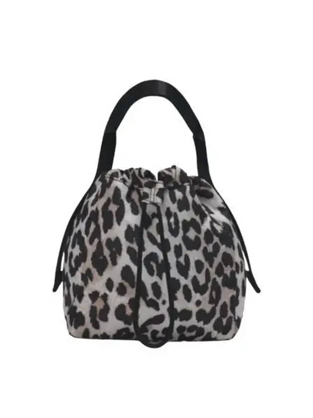 가니 테크 파우치 토트백 레오파드 Ganni Tech Pouch Tote Bag Leopard