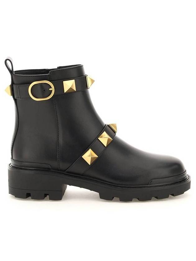 발렌티노 로만 스터드 앵클 미들 부츠