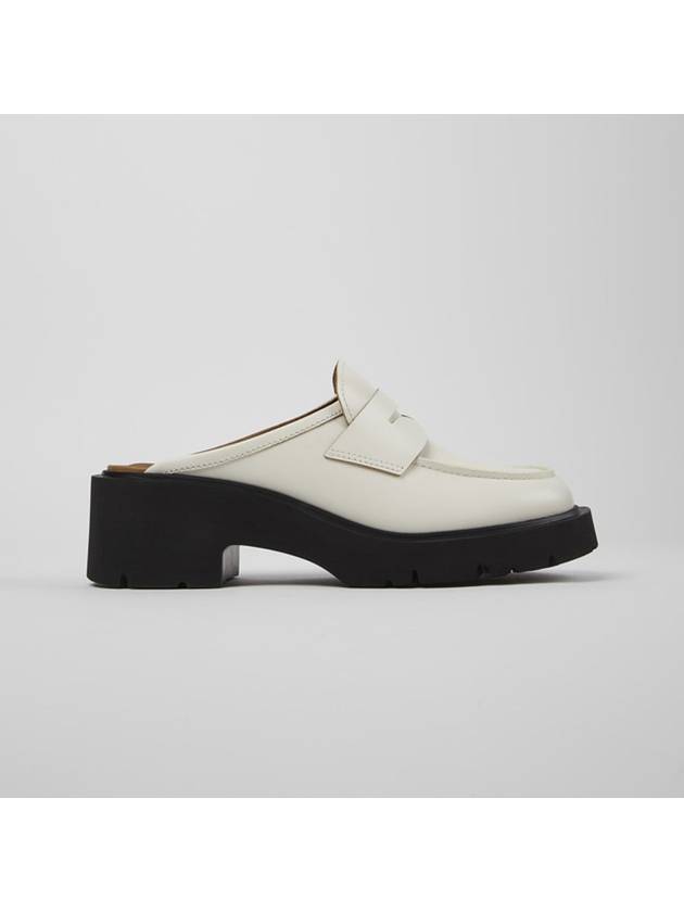 캠퍼 여성 밀라 Milah 레더 클로그 가죽 샌들 슬리퍼 신발 White