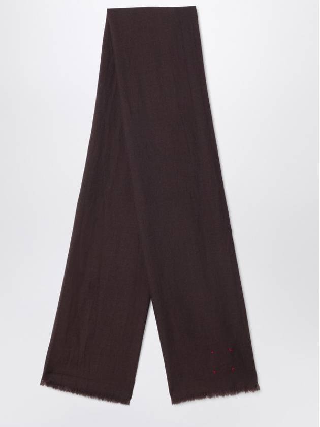 Destin Ebony brown wool scarf