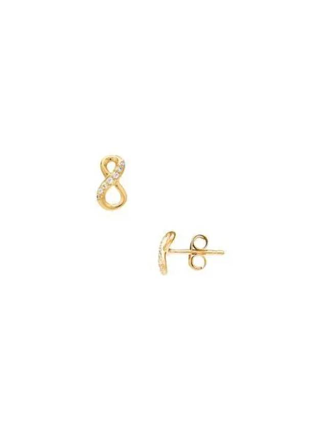 W 판도라 스파클링 인피니티 스터드 이어링 골드 플래팅 W Pandora Sparkling Infinity Stud Earrings Gold Plated