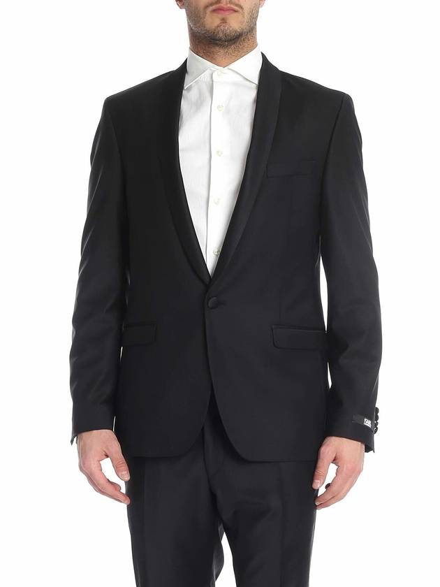 Karl Lagerfeld Single-breasted jacket with shiny lapels
