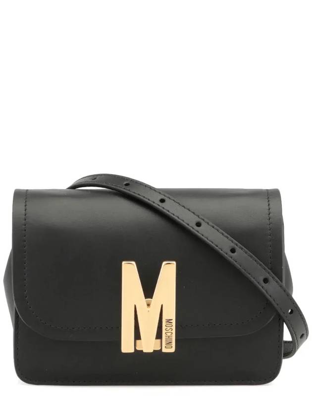 Moschino M 로고 플라크 스몰 숄더백 74948008_A0555