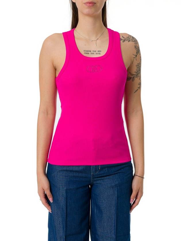 리우조 로고 자수 리브 탑