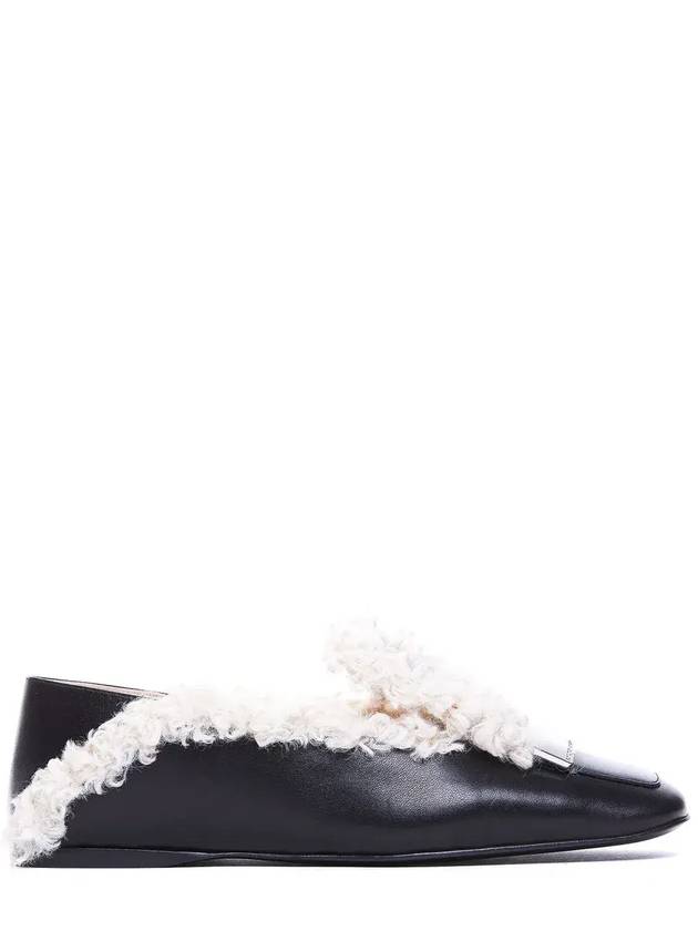 Sergio Rossi 스퀘어 토 플랫 슈즈 A81470MFI571_1000